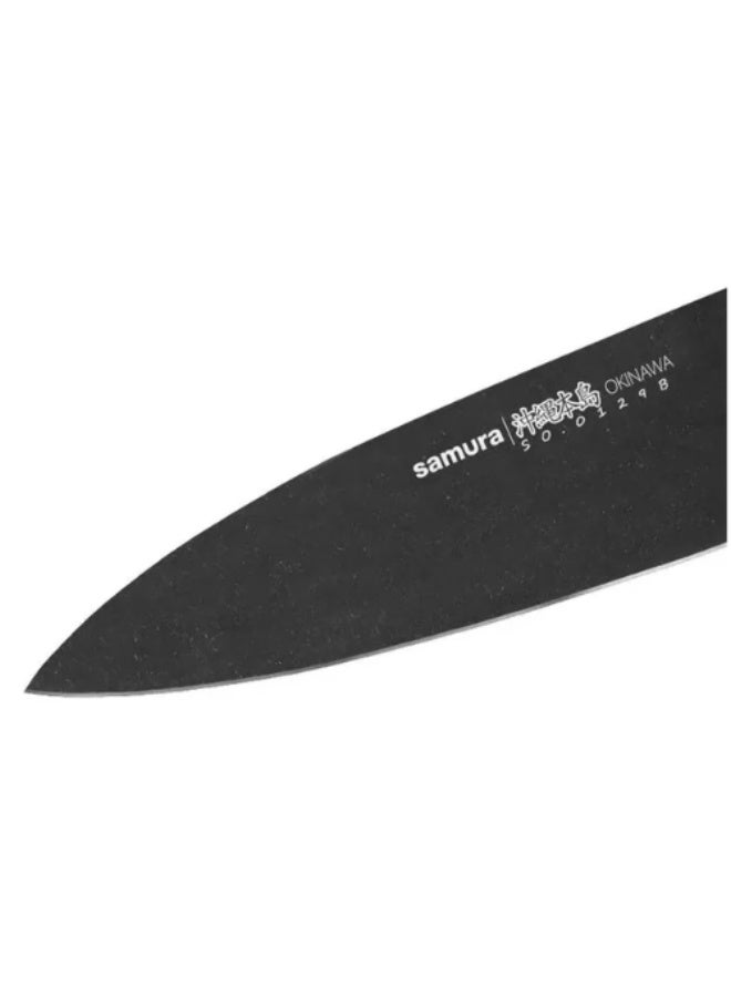 Samura Okinawa Stonewash Deba Knife 170 mm | Single‑Edged AUS‑8 Steel Blade | Traditional Rosewood Handle | Professional Japanese Chef Knife for Filleting Fish, Poultry, and Meat | Kitchen Gift Box - Image 2